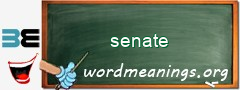 WordMeaning blackboard for senate